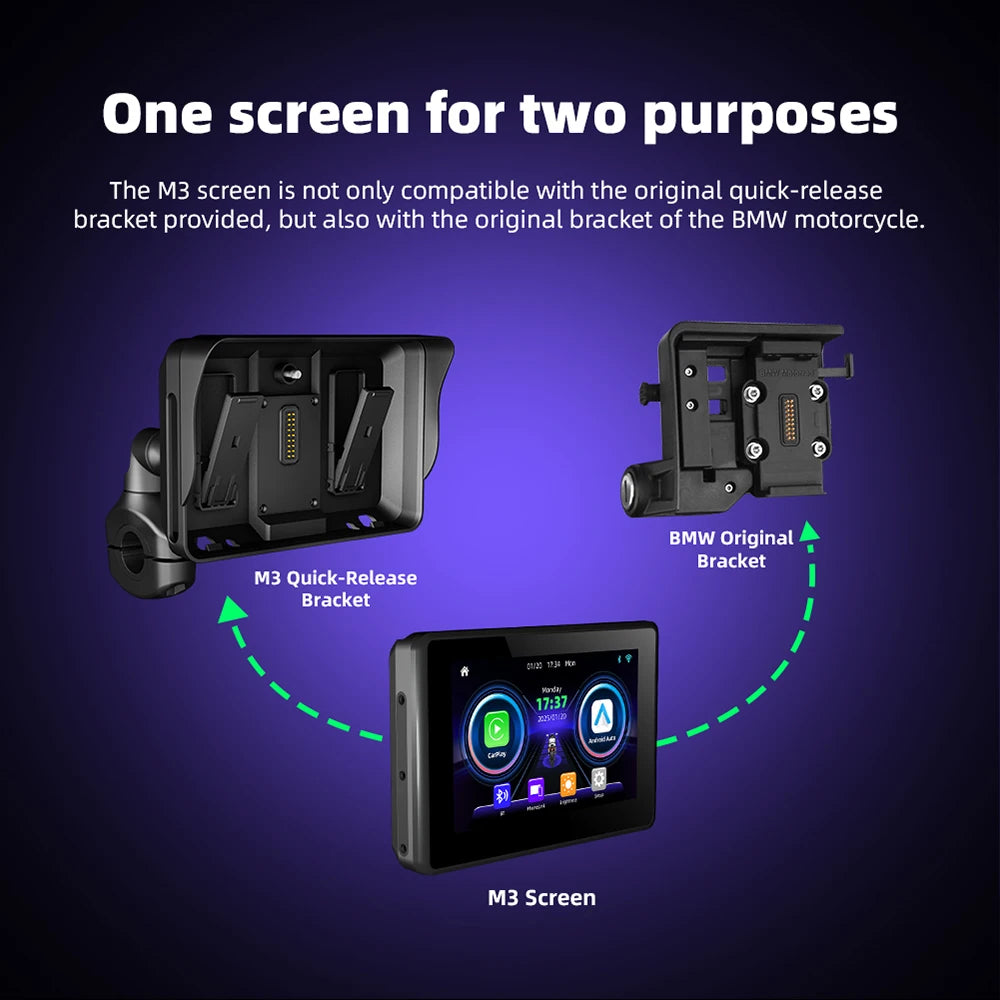 EKIY Special For BMW R1200GS R1250GS R1300GS F800 F850 F900 S1000XR Wireless CarPlay Moto Android Auto GPS Motorcycle Navigation