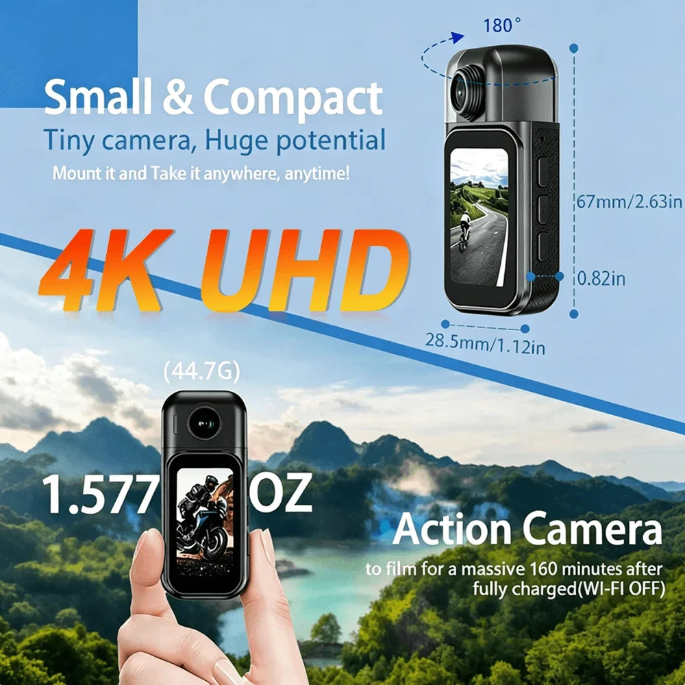 4K/1080P Outdoor Sports Camera In Helmet Motorcycle Bike Sport Mini Filming Bicycle Action Body Cam Video WIFI POV Vlog camera