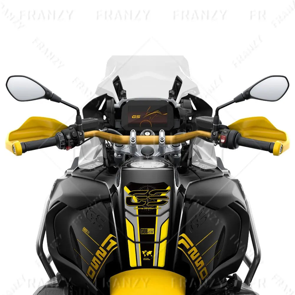 For R1200GS ADV R1250GS R 1250 GS Adventure 3D Motorcycle Tank Pad Sticker Protector Triple black 40 years Decal 2022 2023