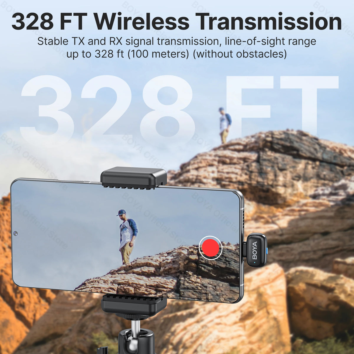 BOYA Mini Wireless Lavalier Lapel Microphone for iPhone iPad Android Type-C Phone Live Broadcast Audio Video Recording Vlog