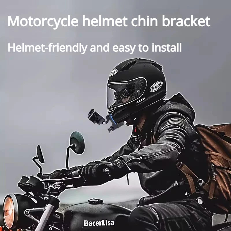 Clip on Helmet Chin Stand Gopro Sports Camera Outdoor First Person Motorcycle Riding Fixed Clip