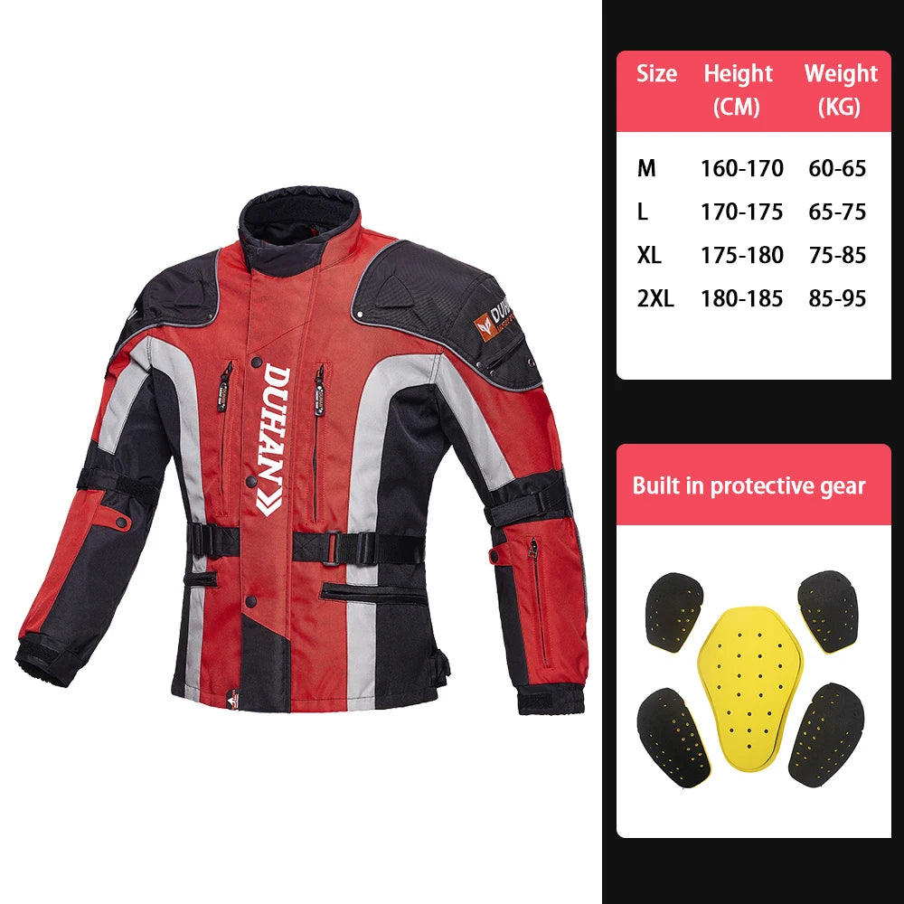 Men's Motorcycle Jacket Windproof Four Seasons Motocross Pants Motorbike Riding Clothing With Protective Gear Wear-Resistant