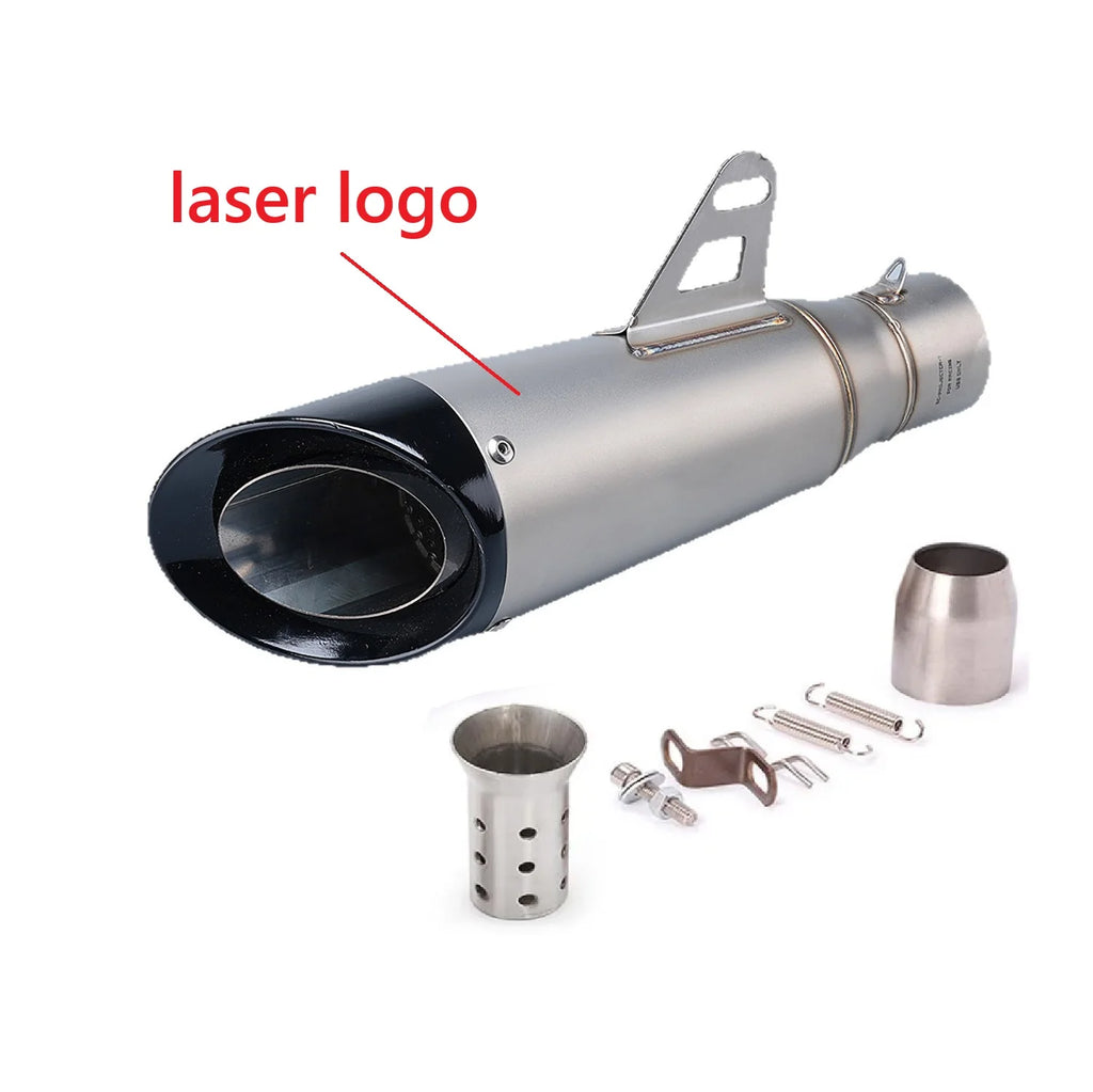 For Kawasaki Ninja Z900 Honda CB650R Yamaha R3 51mm Motorcycle Exhaust Muffler Pipe Escape 335mm Length