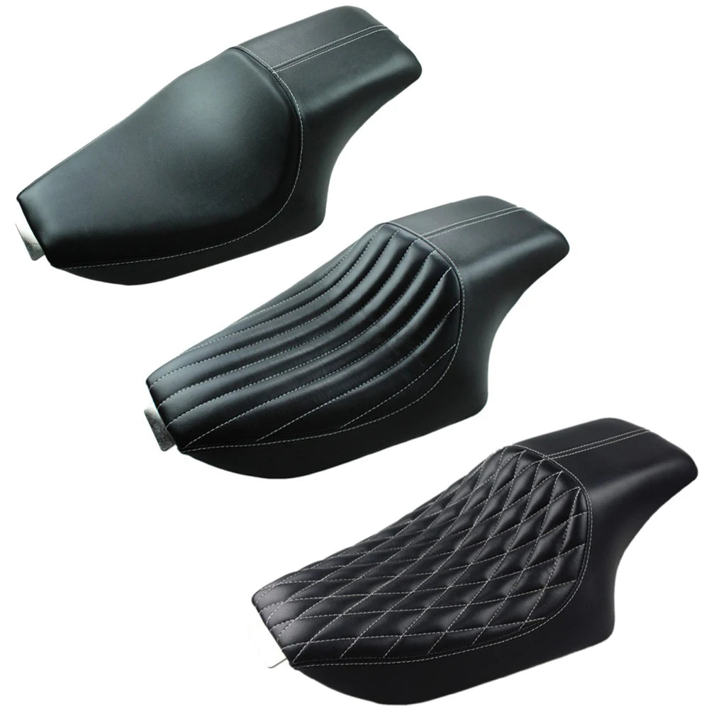 Motorcycle Black Leather Two Up Driver Front Rear Passenger Seat For Harley Sportster XL iron 883 1200 48 Forty-eight 2004-2016