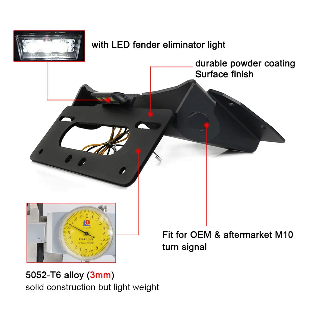Motorcycle For Honda NC750X 2021-2024 2025 2026 Rear NC 750X License Plate Holder Bracket with Light Tail Tidy Fender Eliminator