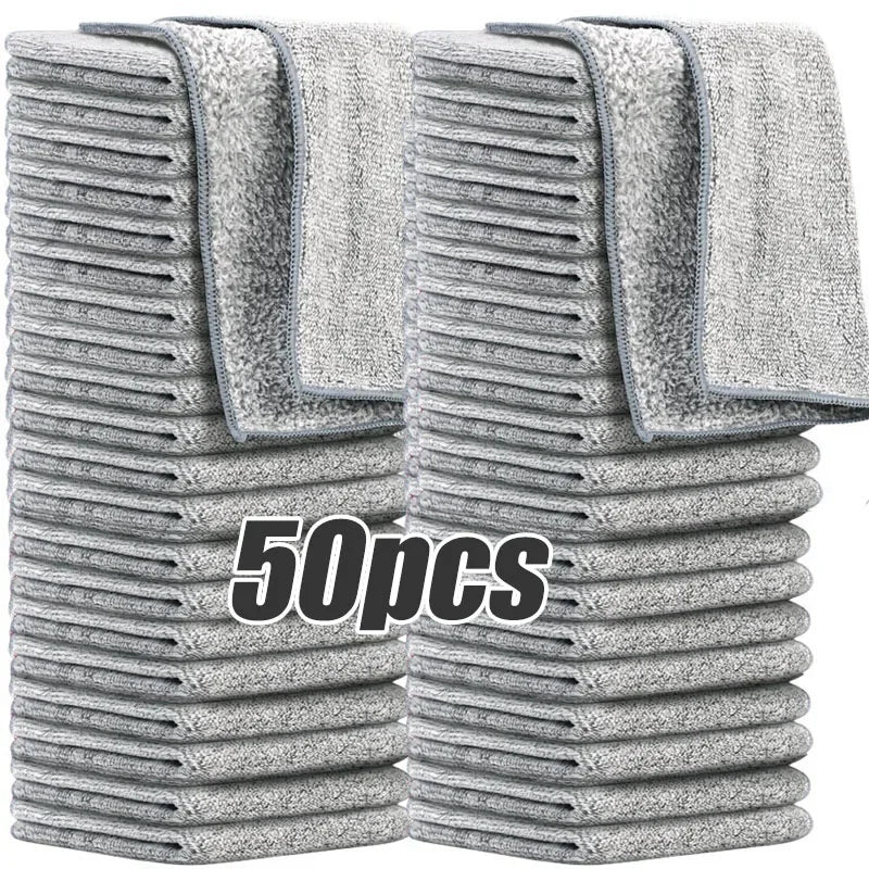 Thicken Microfiber Cleaning Cloths Lint Free Motorcycle Cleaning Towel Cloths Reusable Cleaning Towels Absorbent for Car Window