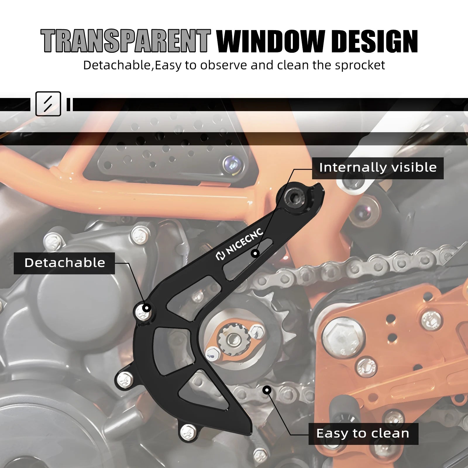 For KTM 390 Adventure 2020-2024 390 DUKE 2017-2023 Motorcycle Sprocket Cover Guard Case Saver