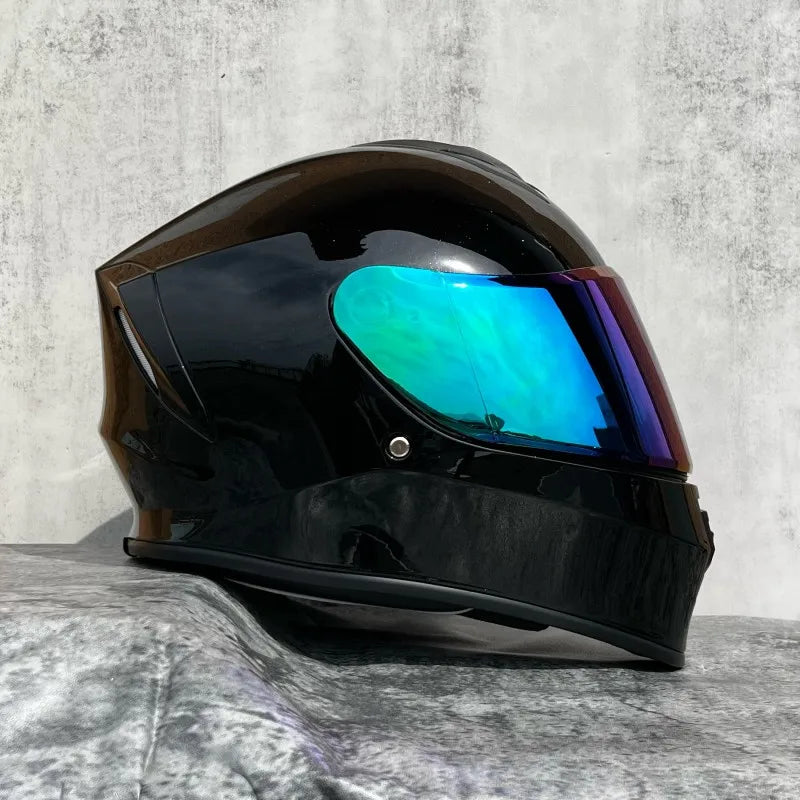 018-Full Face Motorcycle Helmet Unisex All Season, DOT Safety Certified ABS Shell, Shockproof Breathable Adult Motorbike Gear