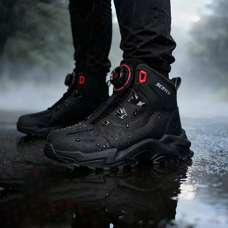 SCOYCO Men's Motorcycle Boots Waterproof Protective Ankle Boots for ATV Motorcross Dirt Bike Riding