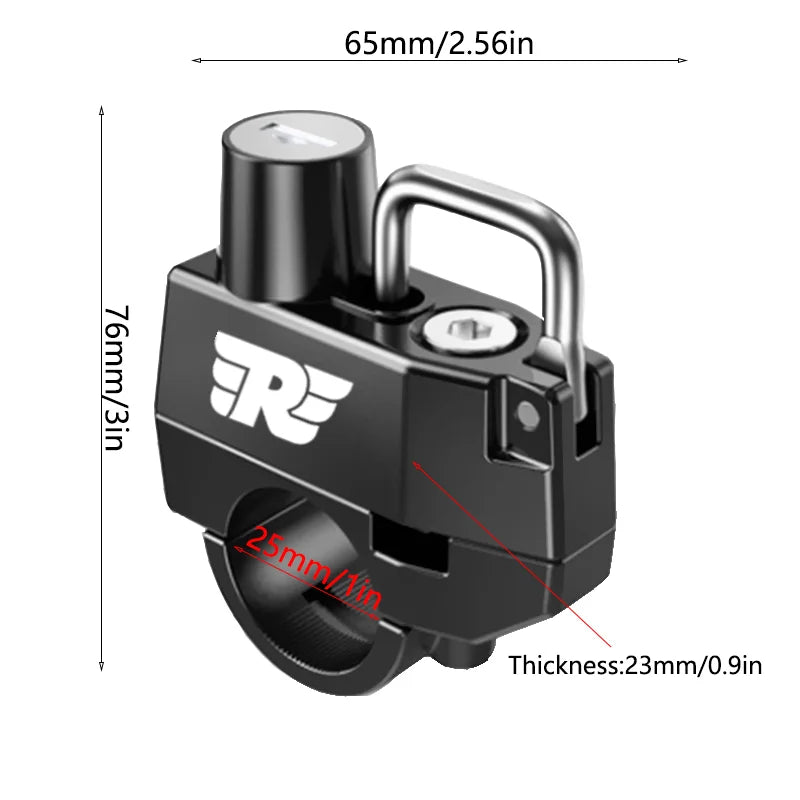 For Royal Enfield Bullet/Meteor/Classic 350 500 Interceptor 650 Continental GT Motorcycle Helmet Lock Anti-theft Security Safety