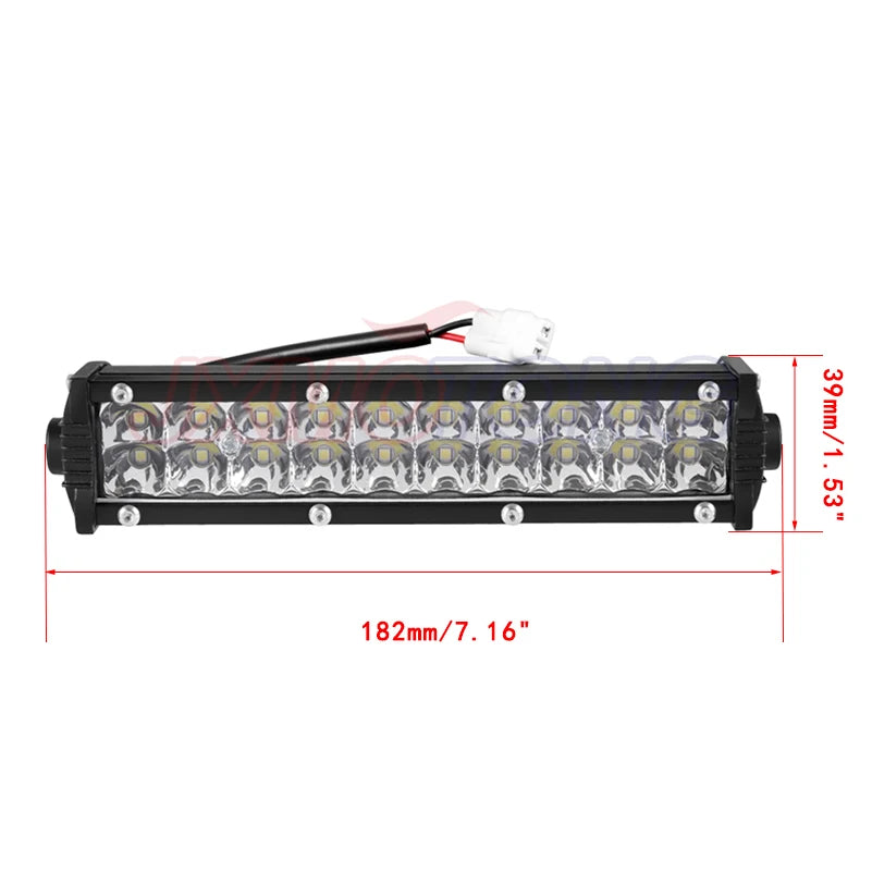 Motorcycle LED Light Bar Headlight Kit With Mounting Brackets and Switch For CRF250F CRF110 TTR110 YZF450 7/8" 22mm Handlebars