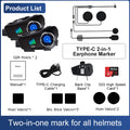 Q28 Motorcycle Helmet Headset Bluetooth Hands Free Call Waterproof Heaphone Wireless 1080P Video Dashcam TF Card as gift