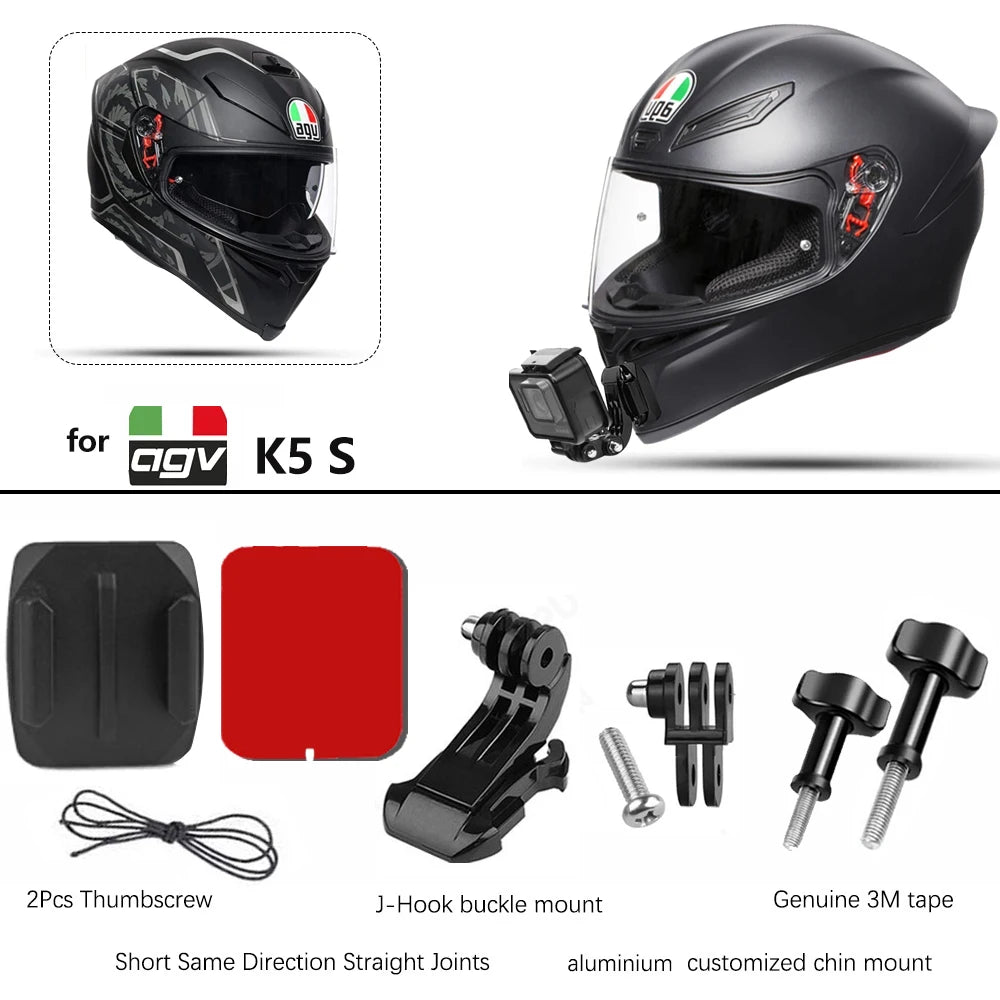 TUYU Premium Customized Helmet Aluminium Chin Mount for GoPro 13 Insta360 DJI Camera for SHOEI GT Air3 AGV ARAI HJC KLIM Helmets