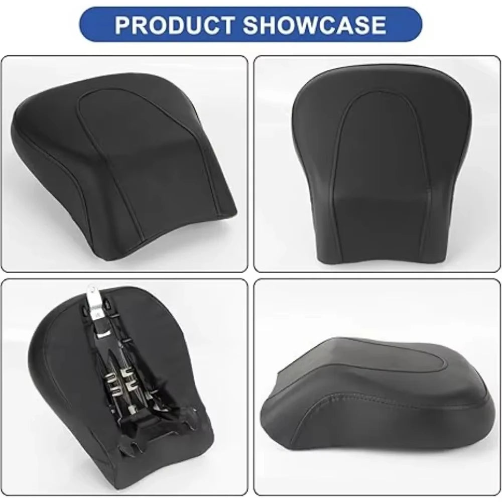 Motorcycle Leather Rear Passenger Pillion Seat for Harley Davidson FLSTF Fat Boy 2005 2006 2007 2008 2009 2010 2011 2012