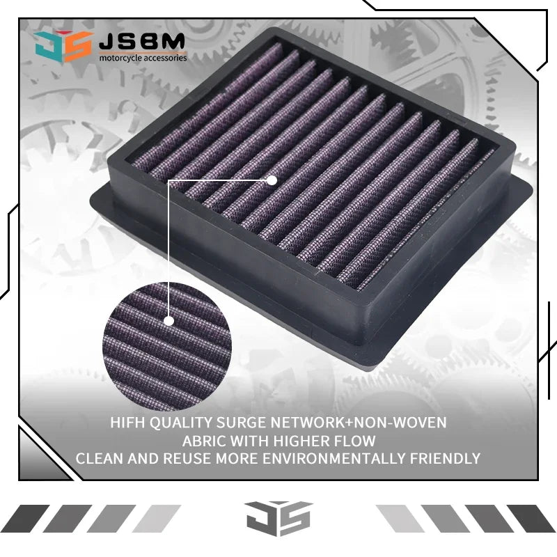 JSBM Motorcycle Washable Air Filter For KTM 125 200 250 390 Duke125 Duke200 Duke250 Duke390 RC200 RC125 RC390 Air Intake Filter