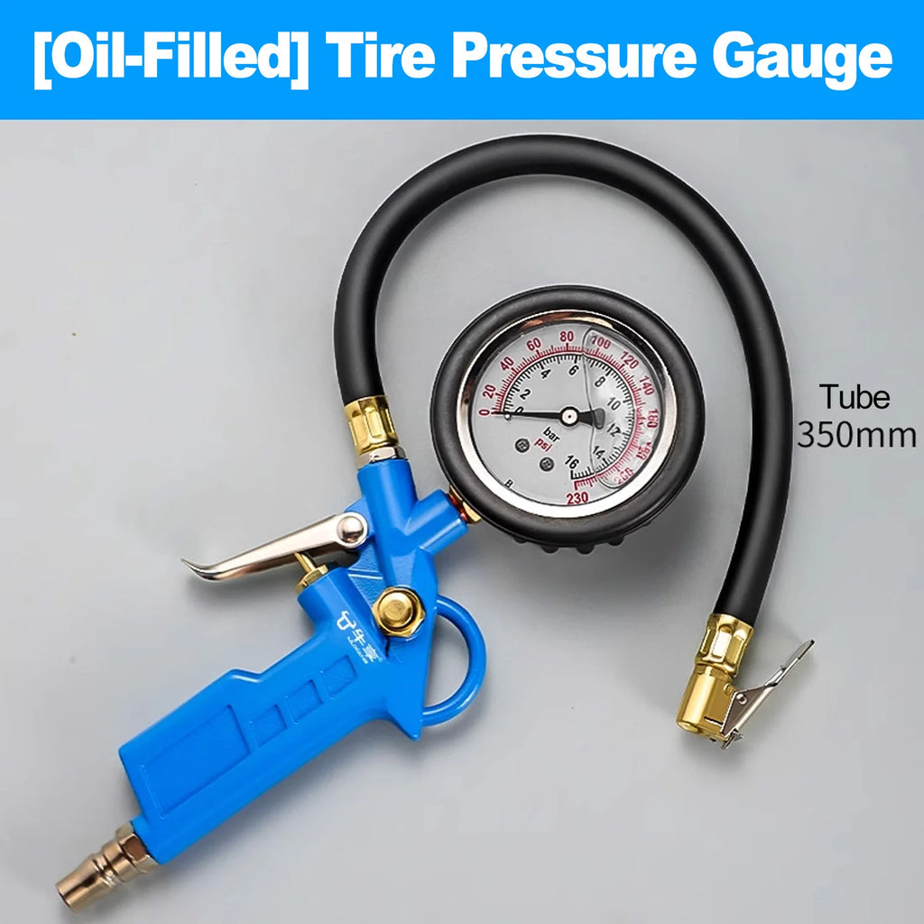 Inflator Hose With Tyre Tester Gauge Motorcycle TPMS Tire Pressure Monitor System Test Diagnostic Tool Car Accessories Universal