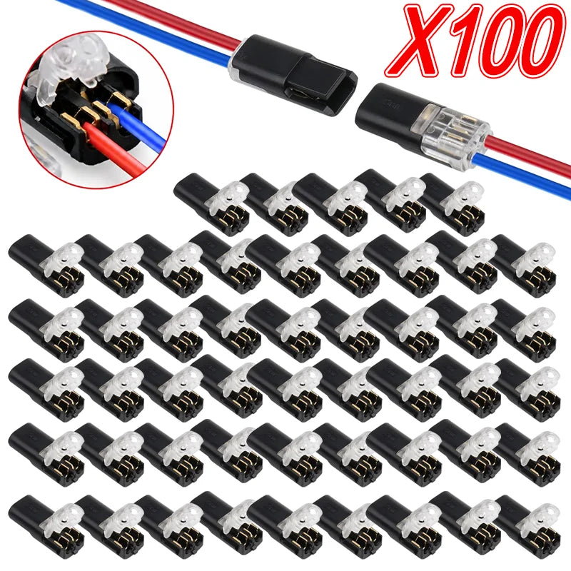 20/30/50/100 D2 Quick Wire Connector Solderless Push-in Terminal Block Electrical Cable Splice Connector for Home DIY Automotive