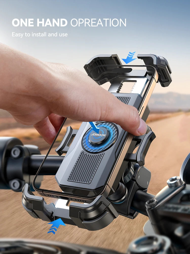 Joyroom Motorcycle Phone Mount Anti Vibration Phone Holder for Motorcycle Handlebar Bike Phone Mount for 4.7-7” Phone JR-ZS498