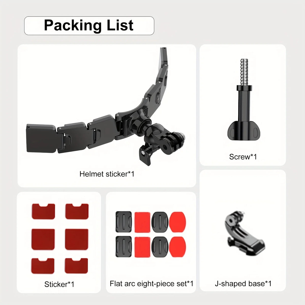 Helmet Chin Mount Camera Mount for GoPro Hero 12 11 10 9 8 7 5 Yi 4K for Insta360 Camera Foldable Front Chin Mount Accessory