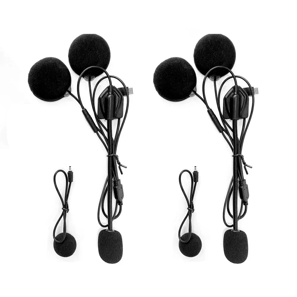 Maxto M2 M2C M3 M3S Headset Accessories USB Interface Headphone With Soft & Hard Microphone Suit For Motorcycle Full/Face Helmet