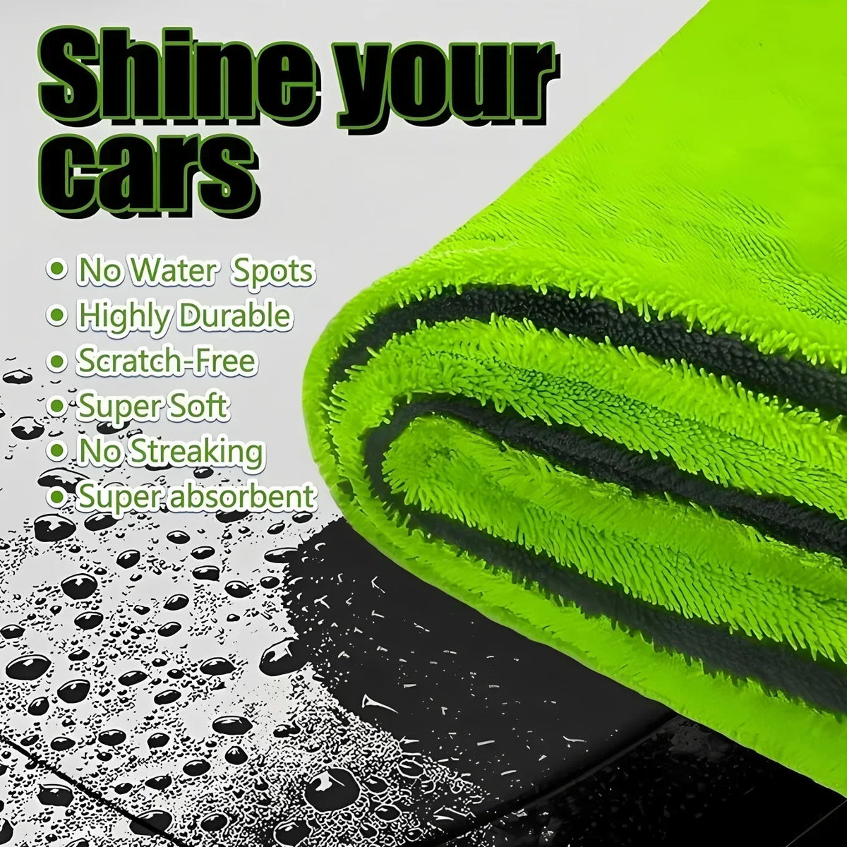 Microfiber Car Wash Towel Large Car Quick Drying Cloth Super Absorbent Car Window Cleaning Car Detailing Rags