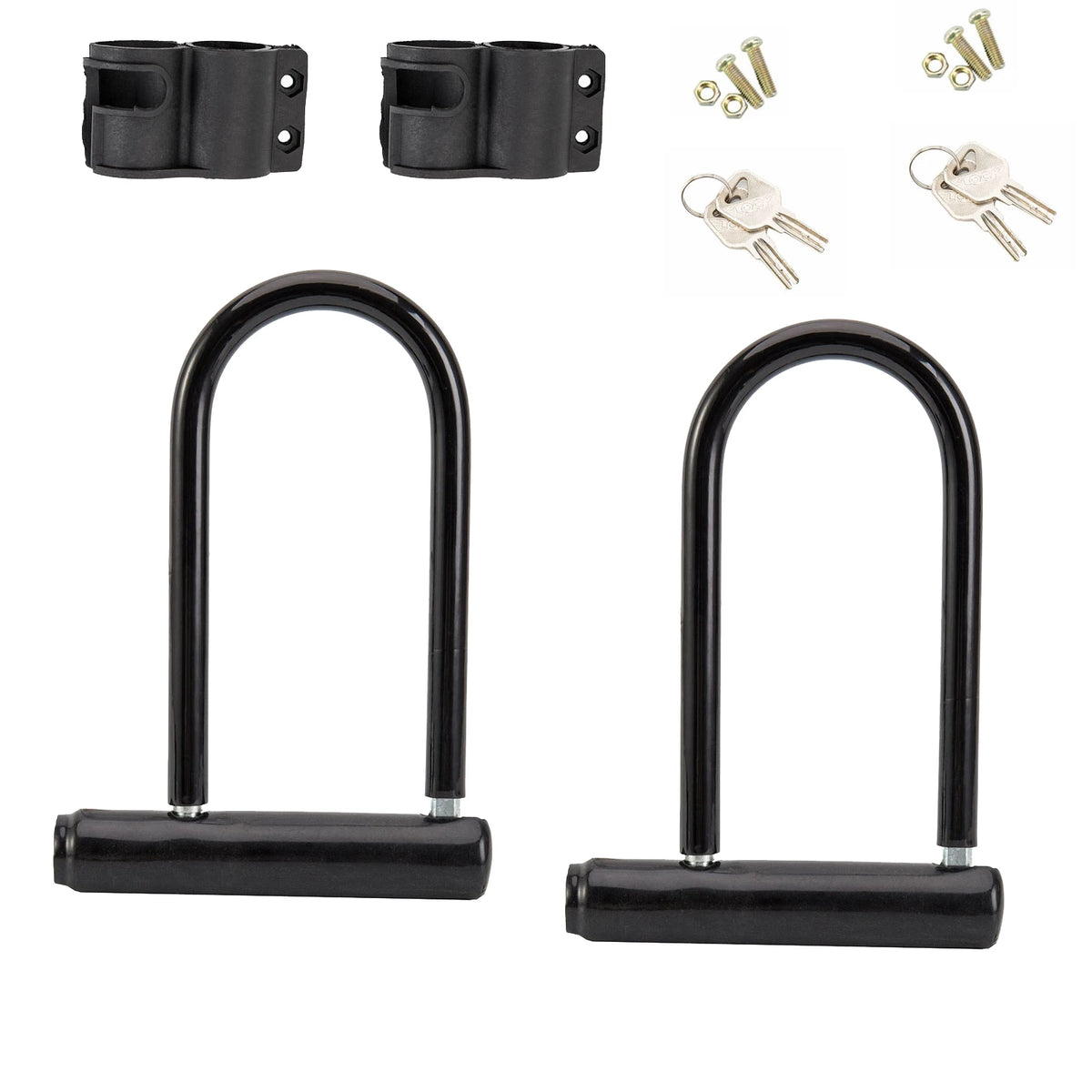 1/2/4Pcs Bike Lock with Key Standard Size U-Lock for Bicycles and Other Outdoor Equipment Anti-Theft Lock for Cycling Motorcycle