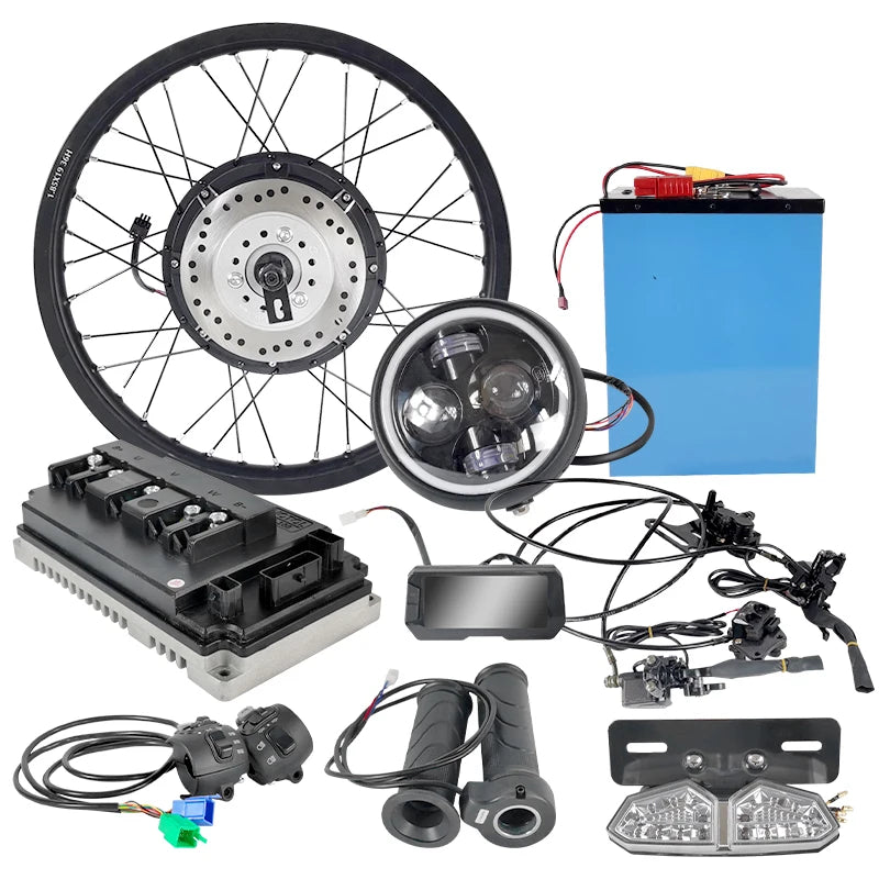 8000w 12kw Rear Hub Motor Fast Electric Motorcycle Conversion Kit Lithium Motorcycle