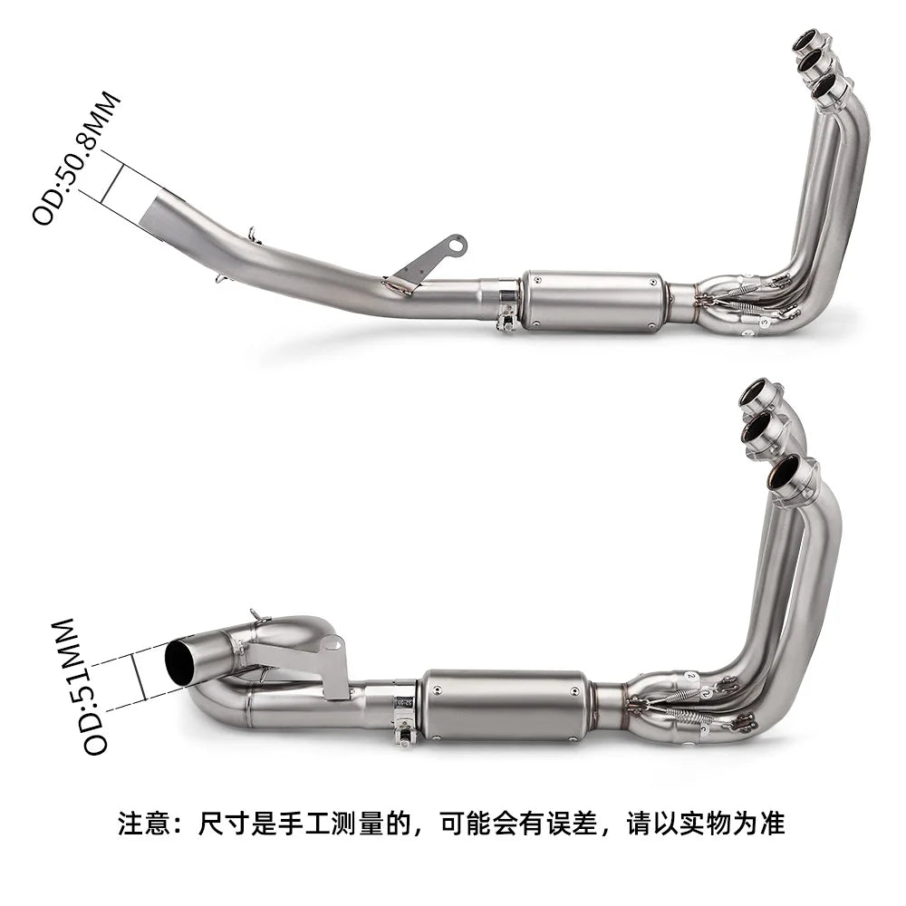For 675SR 675SS full system 675sr cfmoto 2024 2025 51mm Slip On Exhaust System Header Pipe Exhausts Pipes