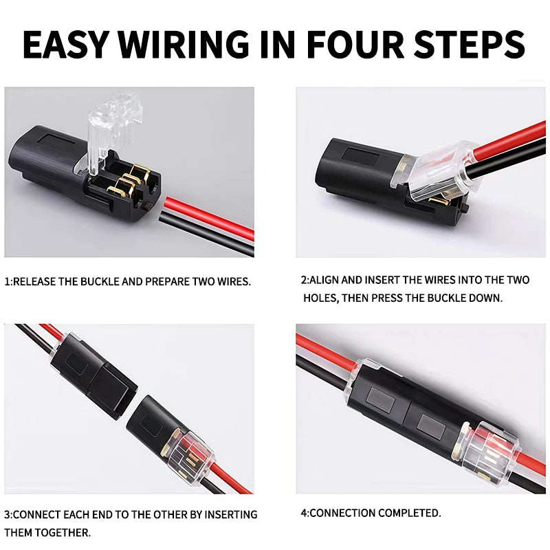 20/30/50/100 D2 Quick Wire Connector Solderless Push-in Terminal Block Electrical Cable Splice Connector for Home DIY Automotive