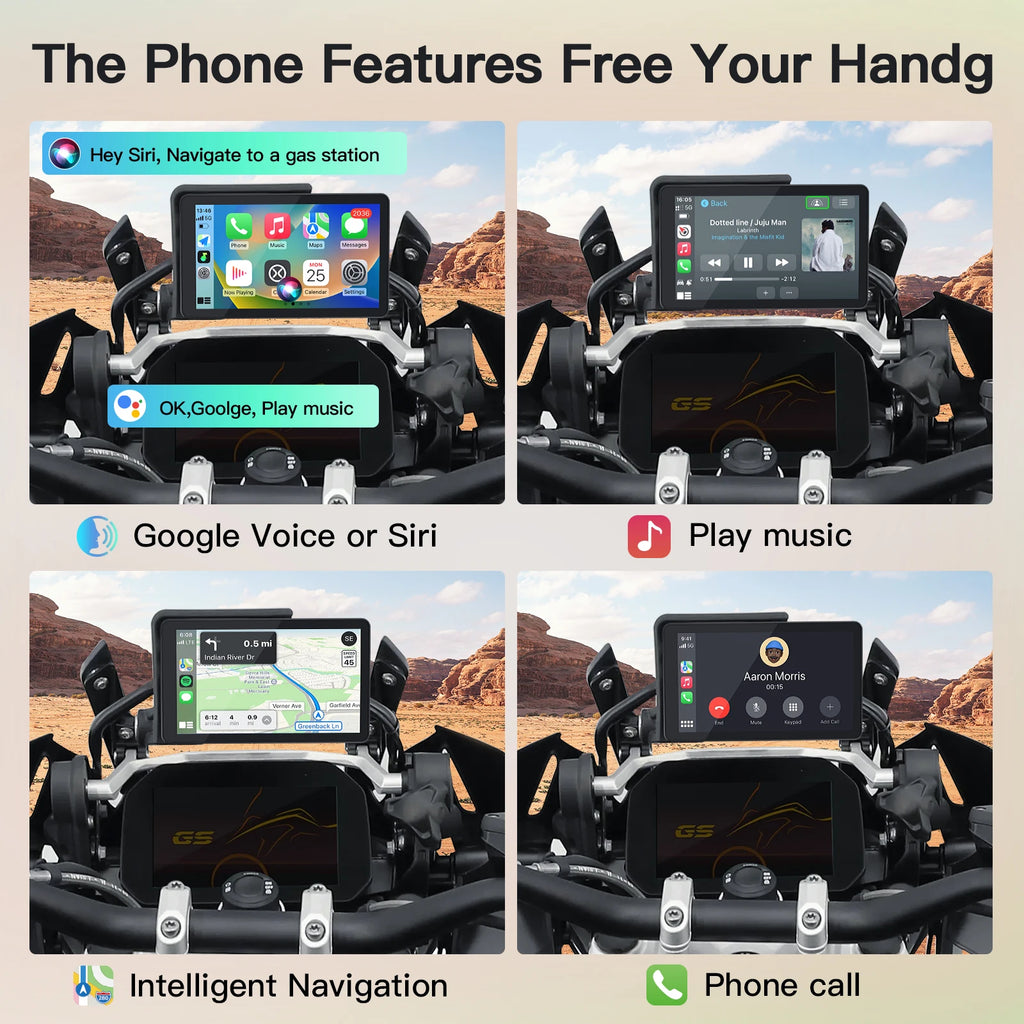 CARABC 6" MB6 Motorcycle Navigation Wireless Carplay Android Auto For BMW  R1300GS S1000 XRF750GS XR M1000 R1200GS R1250GS