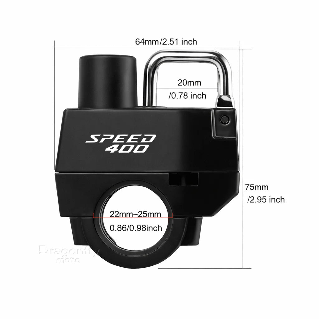 Motorcycle Helmet Lock For Triumph Scrambler 400X 400 X Speed 400 2023 2024 Anti-theft Locker Helmet Lock Locking Device