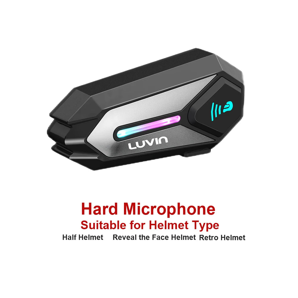 Luvin G8 Motorcycle Intercom Helmet Headset Bluetooth Headphones Waterproof Music Player Speaker 300M freedconn for Motorcycle