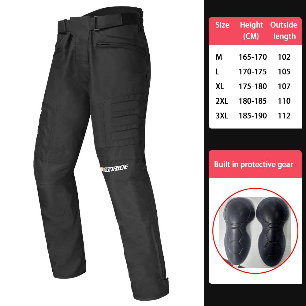 Men's Motorcycle Jacket Anti-Fall Wear-Resistant Motocross Riding Clothing Windproof Motorbike Jacket With 5pcs Protector