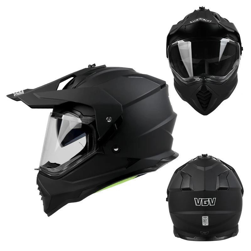 Motorcycle helmet Unisex Off-Road Motorcycle Helmet Full-Size Rally Riding Gear for Men And Women All-Season Protective Gear