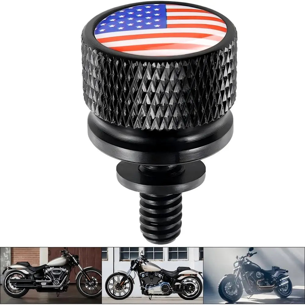 Black Motorcycle Rear Seat Bolt Fender Bolt Screw 1/4"-20 Thread For Harley Sportster Dyna Softail Street Glide 1996-2015