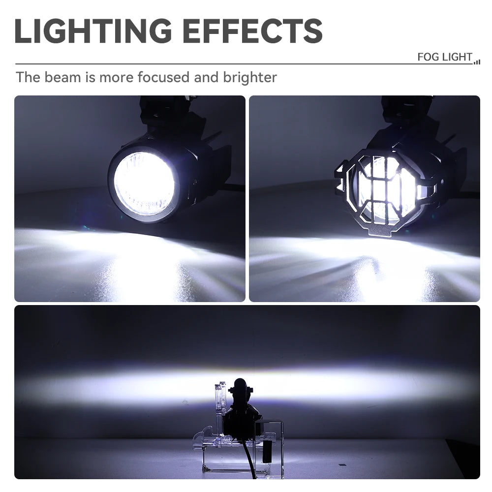 Auxiliary Lights LED Spot Driving Fog Lights for R1200GS F800GS K1600 Universal Motorcycle 40W 6000K Fog Lamps
