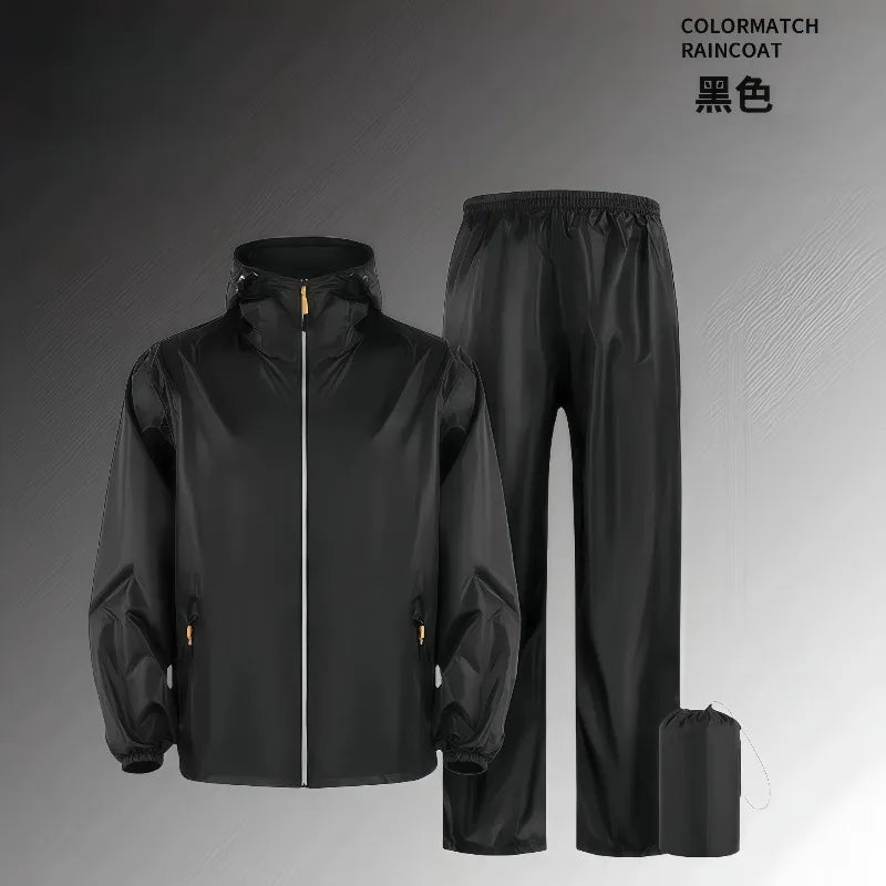 Raincoat Rain Pants Set Thin Men's  Women's Split Rainstorm-proof Cycling Motorcycle Electric Vehicle Impermeable Motociclista