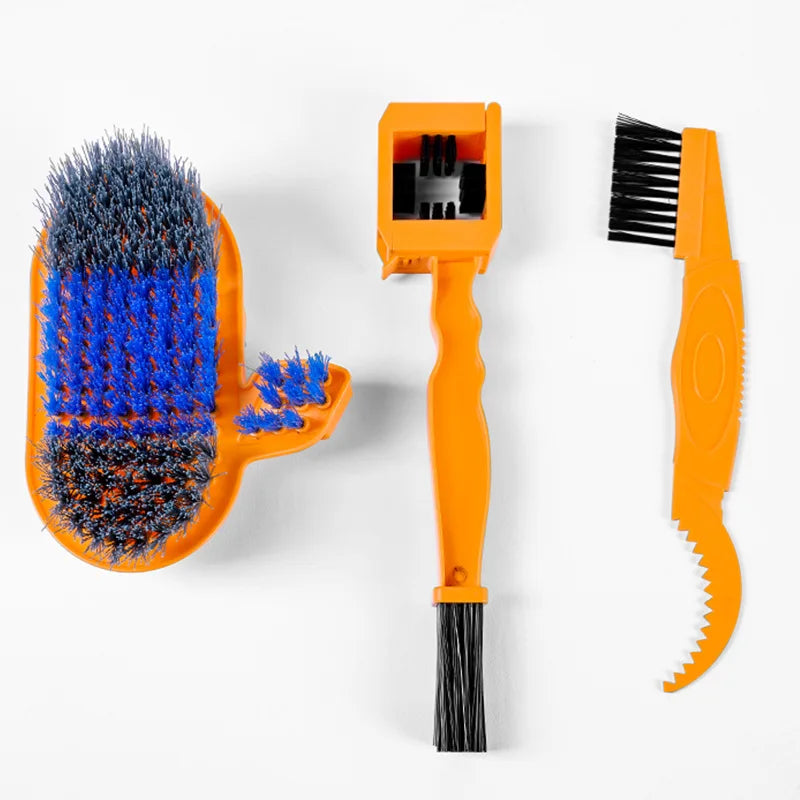 Chain Cleaner Tire Brush Outdoor Riding Cleaning Tools Mountain Motorcycle Fitting Cleaning Convenient Maintenance Kit