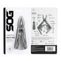 SOG 18 in 1 PowerPint Mini Multi-tool Stainless Steel Pocket EDC Multifunctional Pliers with Folding Knife Screwdrivers Scissors For Survival Fishing Hiking Cycling Travel DIY Home Emergency Repair Portable Camping Tools and