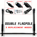 Thickened Aluminum Alloy Telescopic Flagpole for Motorcycle Travel Car Riding - Lengthened Durable Equipment