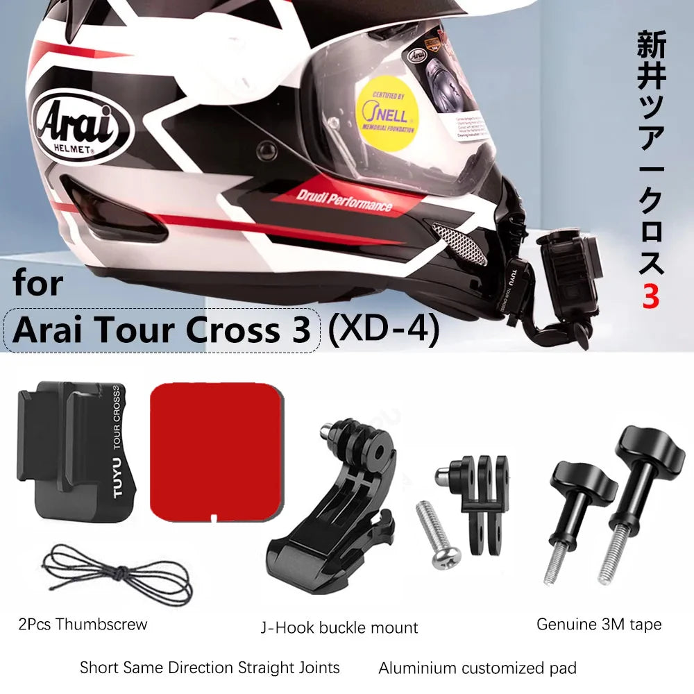 TUYU Premium Customized Helmet Aluminium Chin Mount for GoPro 13 Insta360 DJI Camera for SHOEI GT Air3 AGV ARAI HJC KLIM Helmets