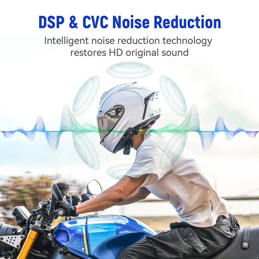 Lexin G1 Motorcycle Bluetooth Headsets for Helmet, Bluetooth 5.0, High Definition Speakers, Sound Quality Upgrade