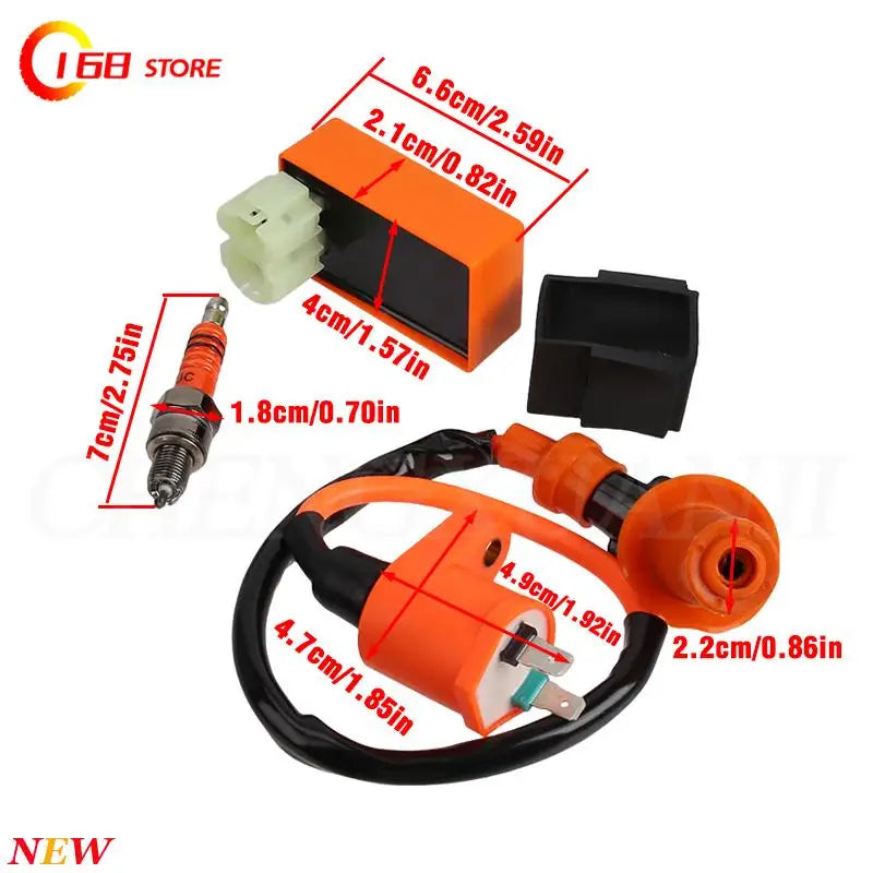 Suitable for GY6 50cc 125cc 150cc motorcycle accessories Practical CDI, ignition coil and spark plug kit