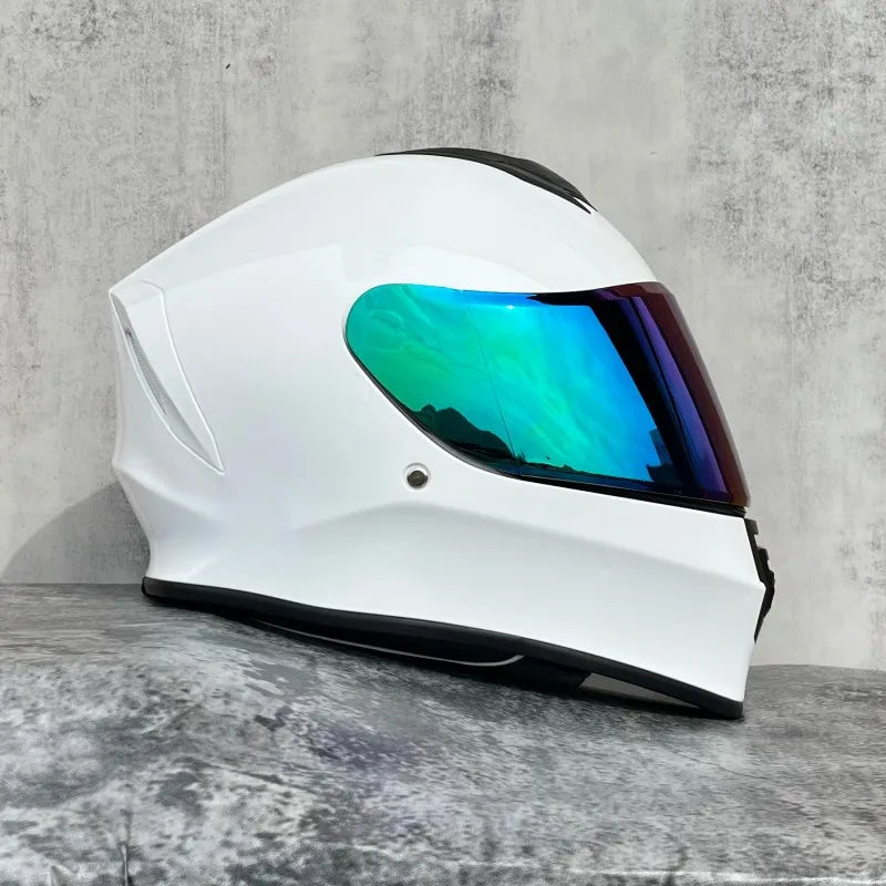 018-Full Face Motorcycle Helmet Unisex All Season, DOT Safety Certified ABS Shell, Shockproof Breathable Adult Motorbike Gear