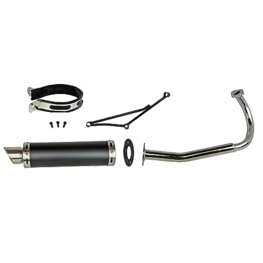 High Performance Exhaust System Muffler for GY6 50cc Scooter Moped TaoTao Jonway Kymco 139QMB Black