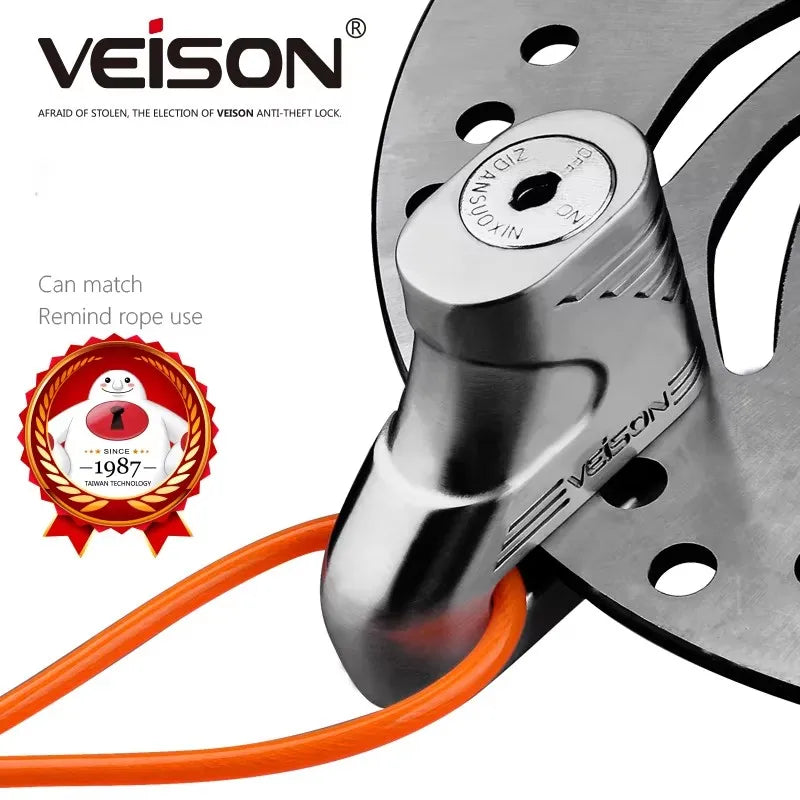 VEISON Anti Theft Motorcycle Lock Outdoor Motocross Anti Theft Disc Brake Lock Safety Protection Bicycle Disc Lock