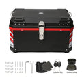 1pc 68L/18 Gallon Motorcycle Luggage Box with Base,Reflective Strips, Interior Padding, motorcycle accessories for Outdoor Ridin