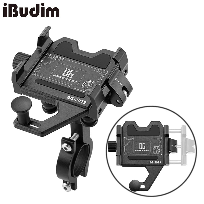 Quick Mount Secure Lock Bicycle Handlebar Phone Mount Metal Motorcycle Scooter MTB Bike Handlebar Phone Holder GPS Brackets