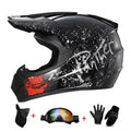 Kids and Youth Full-Face Motorcycle Helmets, Dirt Bike Gear, Off-Road Goggles, and Cycling Protective Gloves