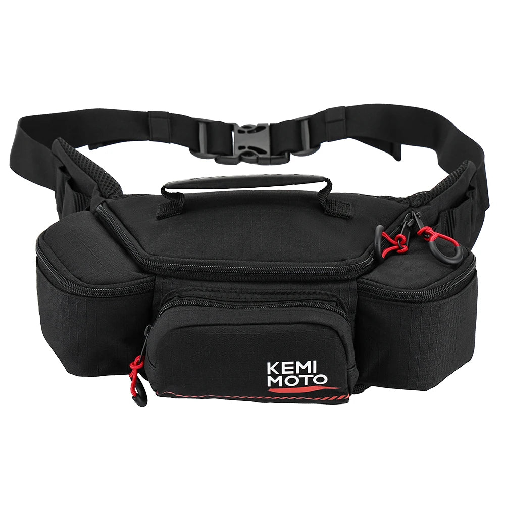 Motorcycle Waist Bag Oxford Riding Fanny Pack Multi Pocket Storage Pouch with YKK Zipper for Outdoor Hiking Travel Cycling Bag